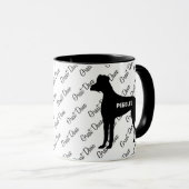 Mug CUSTOM Great Dane Dog Silhouette (Devant droit)