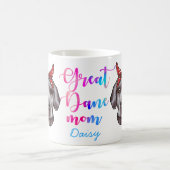 Mug Custom Great Dane Maman mignonne Amoureux des chie (Centre)