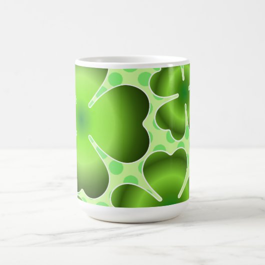 Mug Custom Green Lucky Clover Pattern Gift (Centre)