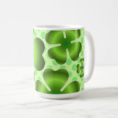 Mug Custom Green Lucky Clover Pattern Gift (Devant droit)