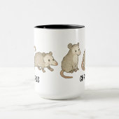 Mug Custom Hand Drawn Cute Opossum Coffee (Centre)