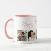 Mug Custom Happy Birthday Nana 5 Photo Collage Pink (Gauche)