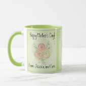 Mug Custom Happy Mère's Day chaux roses d'art (Gauche)