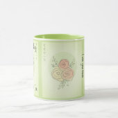 Mug Custom Happy Mère's Day chaux roses d'art (Centre)