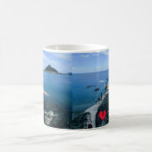 Mug Custom Heart St Michaels Mont Cornwall avec Bateau (Centre)
