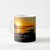 Mug Custom Heart St Michaels Mount Cornwall Sunset (Devant gauche)
