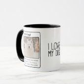 Mug Custom I LOVE MY DOG Faux Social Media Post (Devant gauche)