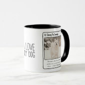 Mug Custom I LOVE MY DOG Faux Social Media Post (Devant droit)