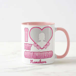 Mug Custom I Love My Girlfriend - Ajouter photo et nom
