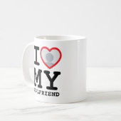 Mug Custom I love my girlfriend photo text (Devant gauche)