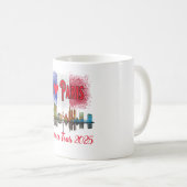 Mug Custom I Love Paris Skyline Français Drapeau Souve (Devant droit)