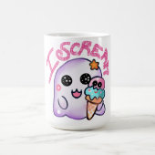 Mug Custom "I Scream" Ghost with Ice Cream Cone Art (Centre)