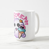 Mug Custom "I Scream" Ghost with Ice Cream Cone Art (Devant droit)