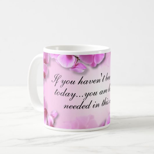 Mug Custom Inspirational Pink Orchid (Devant gauche)