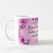 Mug Custom Inspirational Pink Orchid (Gauche)