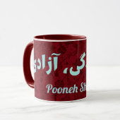 Mug Custom Iran Cadeaux femmes vie liberté en farsi (Devant gauche)