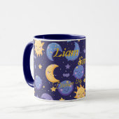 Mug Custom Kawaii Starry Night pour les enfants (Devant gauche)