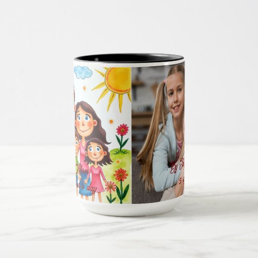 Mug Custom Kids Artwork  Personalized Keepsake Gift (Centre)