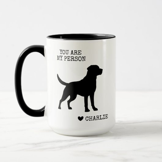 Mug Custom Labrador Retriever Black Lab Maman Amoureux (Gauche)