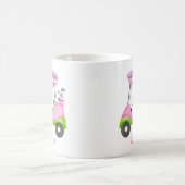 Mug Custom Lady Golf Cart Breast Cancer Monogram (Centre)