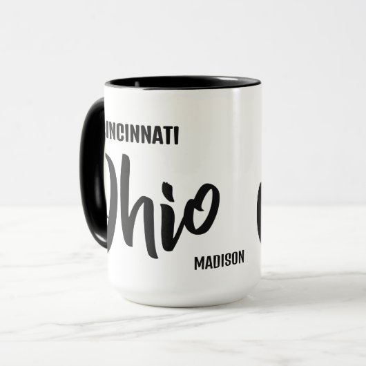 Mug Custom Location & Name Ohio (Devant gauche)
