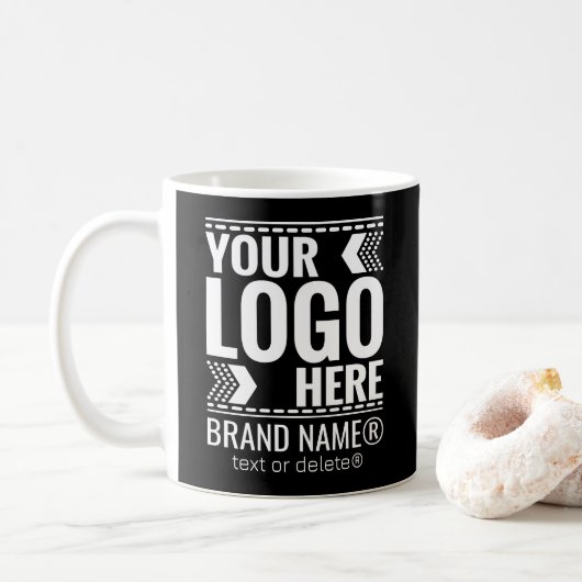 Mug Custom Logo, Business or Brand Logo Personalized (Avec donut)