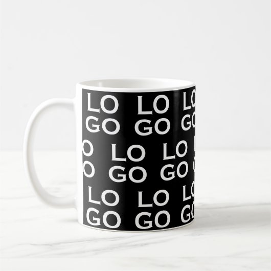 Mug Custom Logo Business or Company on Black (Gauche)