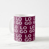 Mug Custom Logo Business or Company on Burgundy (Devant gauche)