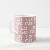 Mug Custom Logo Business or Company on Dusty Pink Rose (Devant gauche)