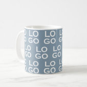 Mug Custom Logo Business or Company on Light Blue (Devant gauche)
