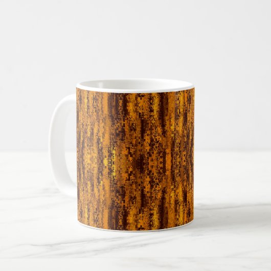 Mug Custom logo gold and black pixel pattern (Devant gauche)