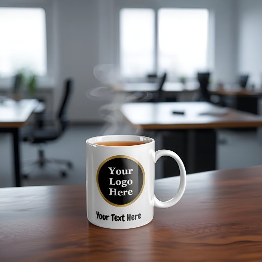 Mug Custom Logo & Text Business Your Logo & Text Here