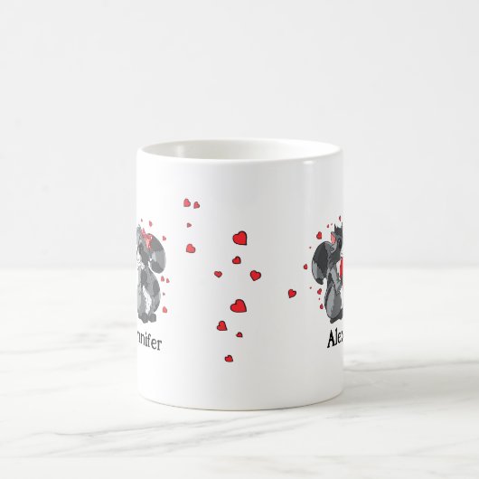 Mug Custom Love Couple Names Personalized (Centre)