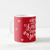 Mug Custom Love Message Hearts Personalized Name (Devant gauche)