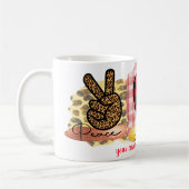 Mug Custom Love Peace Chihuahua Valentine's Day Chien (Gauche)