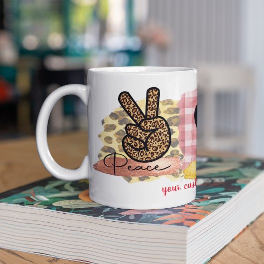 Mug Custom Love Peace Chihuahua Valentine's Day Chien