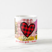 Mug Custom Love Peace Havanais Valentine's Day Chien (Centre)