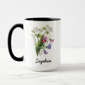Mug Custom May Birth Flower - Personalized Name (Gauche)