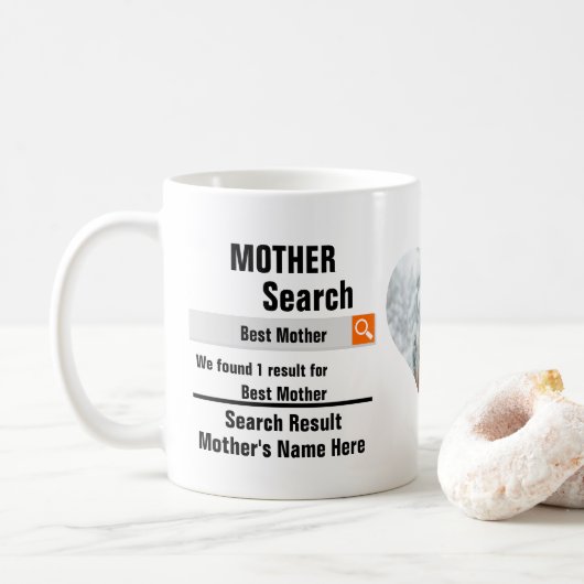 Mug Custom Meilleure recherche mère résultat drôle jou (Avec donut)