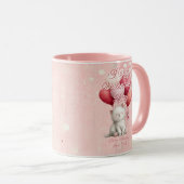 Mug Custom Message Cat Animal Valentines Day (Devant droit)