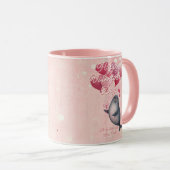 Mug Custom Message Seal Animal Valentine's Day (Devant droit)