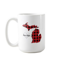 Custom Michigan Accueil État Buffalo Plaid Noël