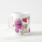 Mug Custom mignonne Valentine's Day Amoureux des chien (Devant gauche)