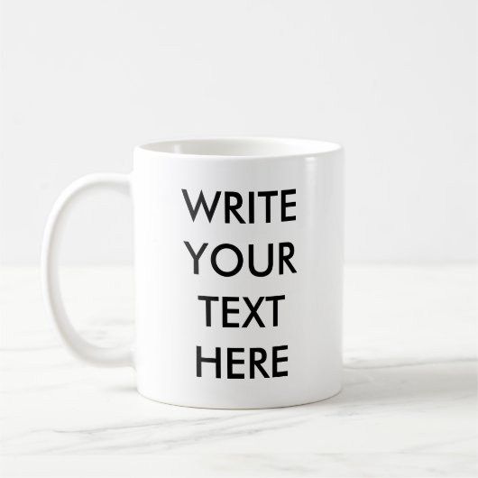 Mug Custom Minimalist Black Text White (Gauche)