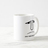 Mug Custom Minimalist Expression Design Man Face (Devant droit)