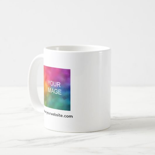 Mug Custom Minimalist Upload Your Photo Image Here (Devant gauche)
