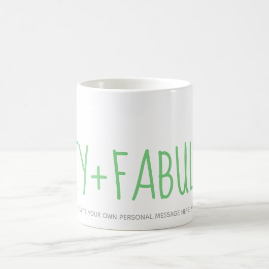 Mug Custom Modern Green 40 Fabuleux cadeau d'anniversa (Centre)