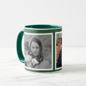 Mug Custom Modern Hunter Green 2 photo collage (Devant gauche)