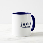 Mug Custom Modern JUST ME Inspirational Self Care (Devant droit)
