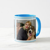Mug Custom Modern light bleu 2 photo collage (Devant droit)